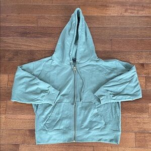 J. Crew Sage Green Zip-Up Hoodie